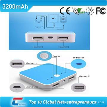 portable charger for panasonic with dual usb interface 3200mah